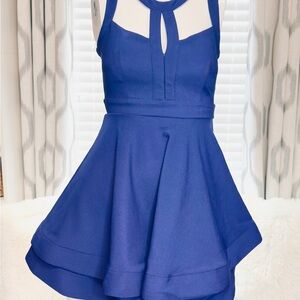 Windsor Asymmetrical Blue Dress NWT